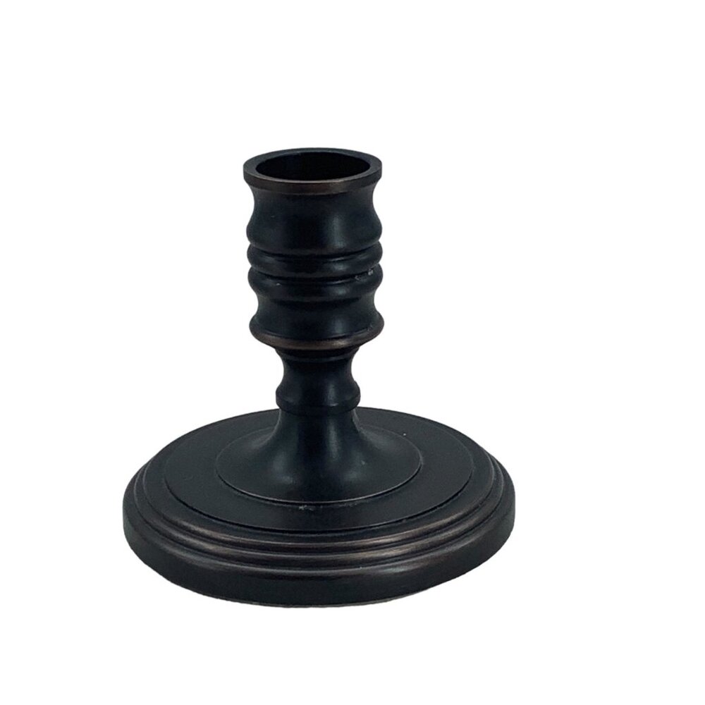Baldwin Brass Candle Candlestick Taper Holder 2.9” x 3.25” Dark Bronze Tone‎